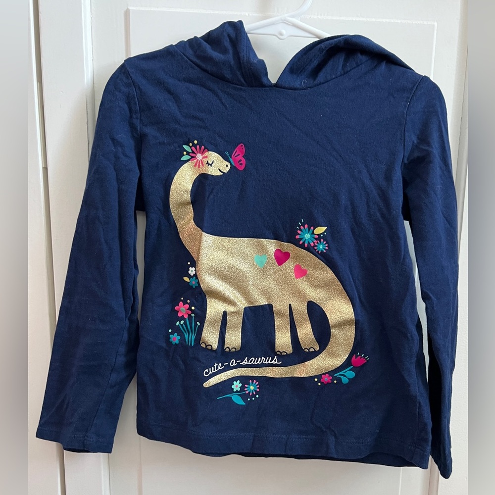 Girl long sleeve light hoodie for your Dino lover